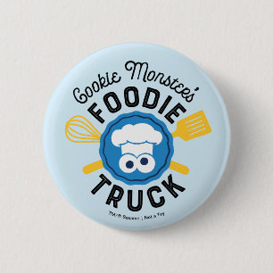 Bóton Redondo 5.08cm Logotipo Foodie Truck do Monstro do Cookie