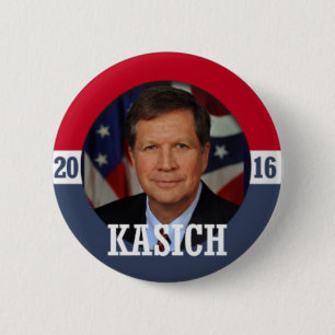 Bóton Redondo 5.08cm Logotipo Kasich 2016