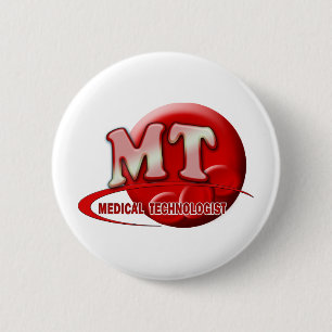 BÓTON REDONDO 5.08CM LOGOTIPO LABORATORIAL RBC MT - TÉCNICA MÉDICA