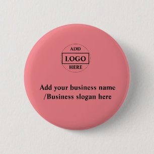 Bóton Redondo 5.08cm Logotipo personalizado simples e elegante aqui emp