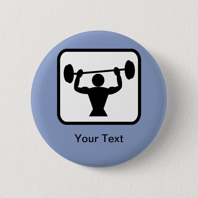 Bóton Redondo 5.08cm Logotipo personalizável do Bodybuilder/Welever (Frente)