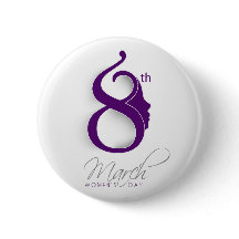 Logotipo roxo do Dia Internacional da Mulher - Opç