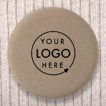 Bóton Redondo 5.08cm Logotipo Rustic Kraft | Business Corporate Modern<br><div class="desc">Um simples e natural modelo de negócios rústico e personalizado em um estilo moderno minimalista que pode ser facilmente atualizado com o logotipo de sua empresa. Se você precisar de ajuda para personalizar este produto, entre em contato comigo usando o botão de mensagem abaixo e terei todo o prazer em...</div>