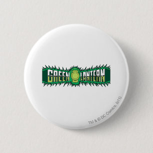 Bóton Redondo 5.08cm Logotipo verde da lanterna - chamas verdes