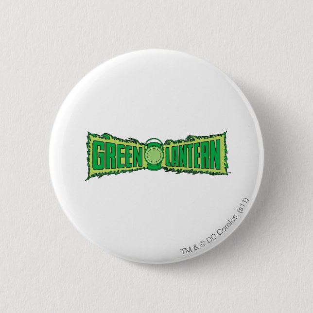 Bóton Redondo 5.08cm Logotipo verde da lanterna com lanterna (Frente)