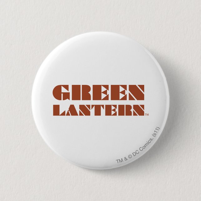 Bóton Redondo 5.08cm Logotipo verde da lanterna - Tan (Frente)