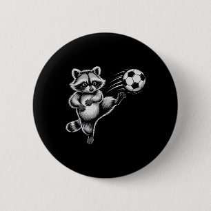 Bóton Redondo 5.08cm Lol Guaxinim Chuta e Ganha Jogo de Futebol Engraça