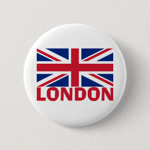 Bóton Redondo 5.08cm Londres no vermelho