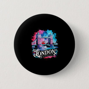 Bóton Redondo 5.08cm Londres Reino Unido Viagem Férias Eu Amo Londo