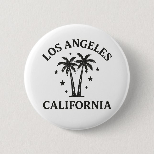 Bóton Redondo 5.08cm Los Angeles (Frente)