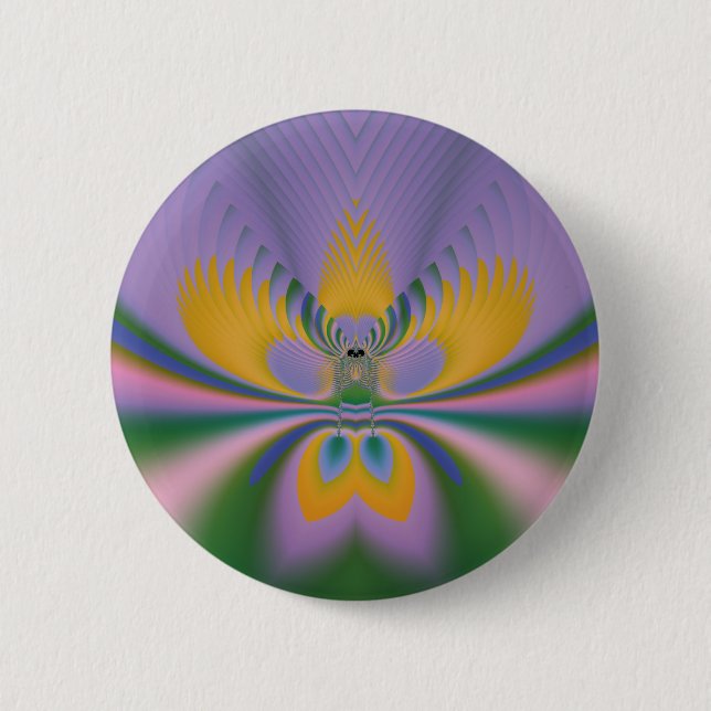 Bóton Redondo 5.08cm Lótus Roxo (Frente)