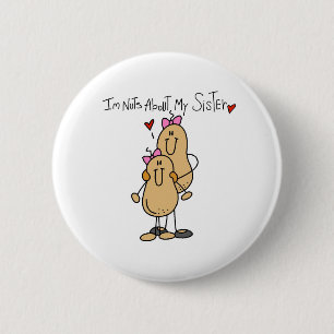 Bóton Redondo 5.08cm Loucos sobre meus t-shirt e presentes da irmã