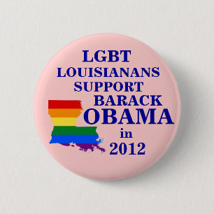 Bóton Redondo 5.08cm Louisianans de LGBT para Obama 2012