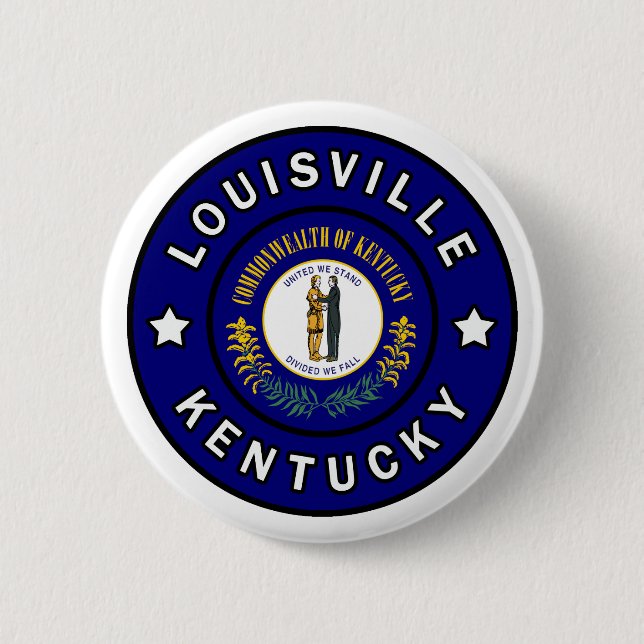 Bóton Redondo 5.08cm Louisville Kentucky (Frente)