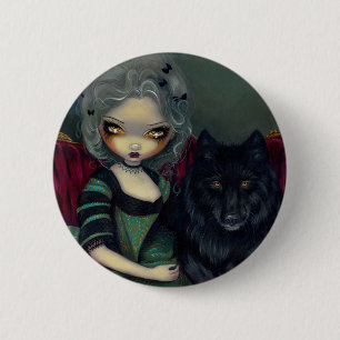 Bóton Redondo 5.08cm "Loup-Garou: " Botão Noir