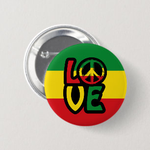 Bóton Redondo 5.08cm Love Reggae