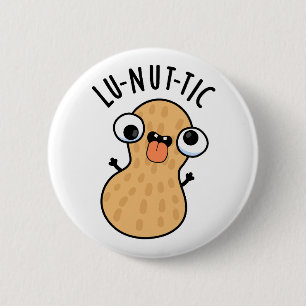 Bóton Redondo 5.08cm Lu-nut Funny Peanut Puns