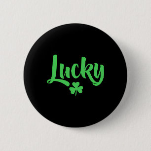 Bóton Redondo 5.08cm Lucky Shamrock Saint Patricks Dia Rua Pattys Rua P
