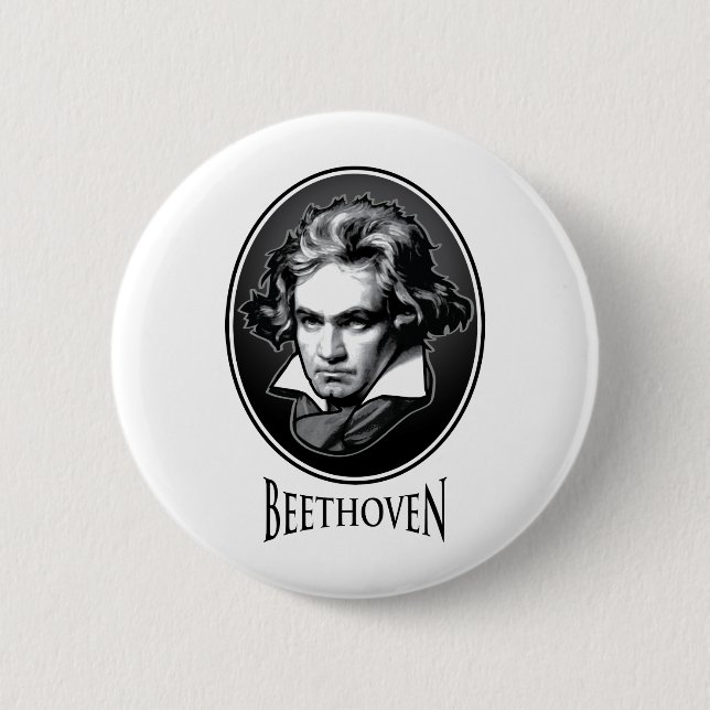 Bóton Redondo 5.08cm Ludwig van Beethoven (Frente)