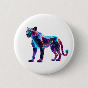 Bóton Redondo 5.08cm Luminoso Cheetah - Casa de luxo única