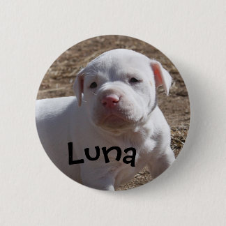 Bóton Redondo 5.08cm Luna, filhote de cachorro salvar