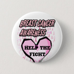 Bóton Redondo 5.08cm Luta! , Cancro da mama Awareness_Button