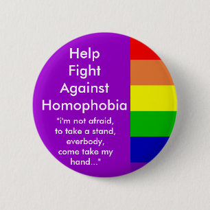 Bóton Redondo 5.08cm Luta da ajuda contra a homofobia
