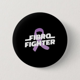 Bóton Redondo 5.08cm Luta - Fibromialgia Sensibilização Roxo