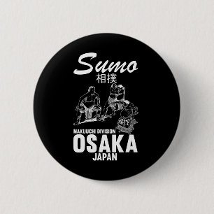 Bóton Redondo 5.08cm Lutador de Sumô Humorístico Judô Osaka Japão Lutad