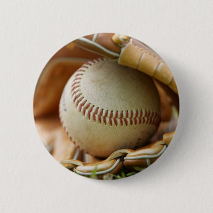 Bóton Redondo 5.08cm Luva e bola de basebol