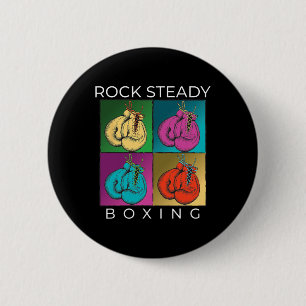Bóton Redondo 5.08cm Luvas de multicores Rock Steady Boxing
