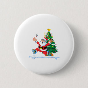 Bóton Redondo 5.08cm Luzes de árvore de Natal de Badminton de Papai Noe