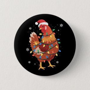 Bóton Redondo 5.08cm Luzes de árvore de Natal de frango Animal de fazen