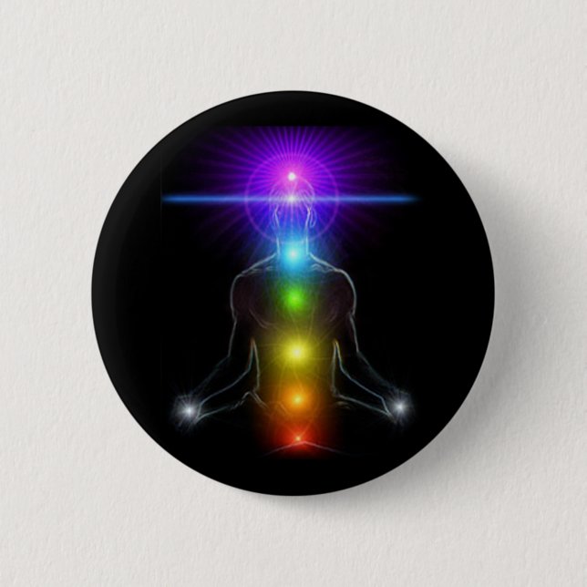 BÓTON REDONDO 5.08CM LUZES DE CHAKRA (Frente)