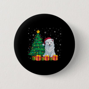 Bóton Redondo 5.08cm Luzes de Natal do Esquimó Santa Hat Americano Feio
