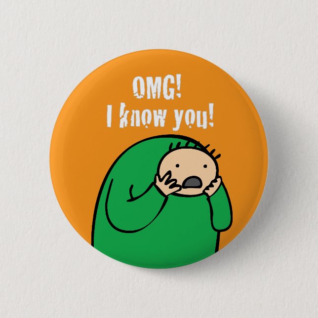 Bóton Redondo 5.08cm Mac OMG! Botão (alaranjado) (Frente)