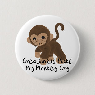 Bóton Redondo 5.08cm Macaco de grito