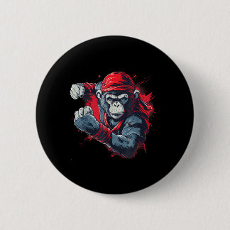 Bóton Redondo 5.08cm Macaco de Kickboxing Artes Marciais Taekwondo Jiu-