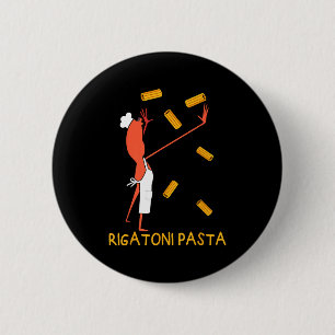 Bóton Redondo 5.08cm Macarrão Rigatoni O Minhoco Funny Marcus