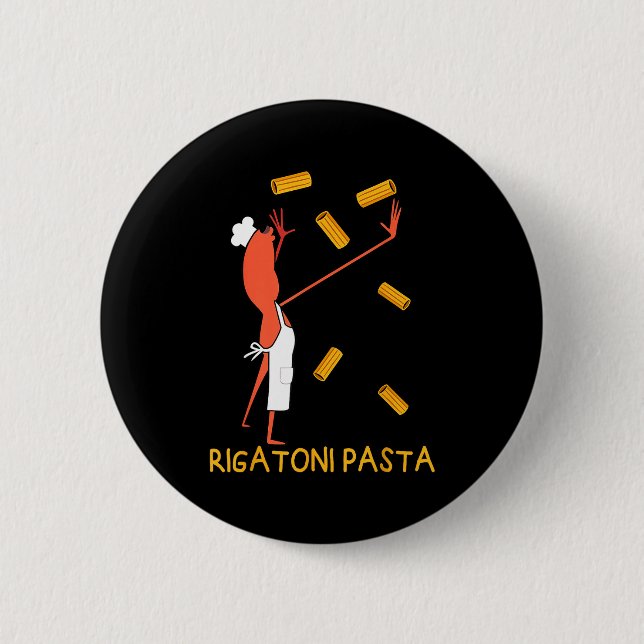 Bóton Redondo 5.08cm Macarrão Rigatoni O Minhoco Funny Marcus  (Frente)