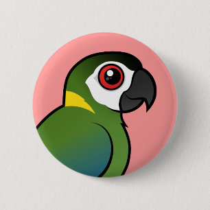 Bóton Redondo 5.08cm Macaw Ouro-colocado um colar
