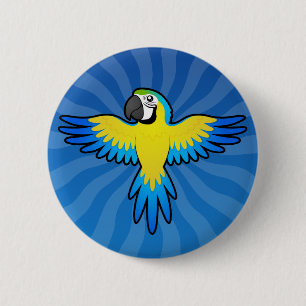 Bóton Redondo 5.08cm Macaw/papagaio dos desenhos animados