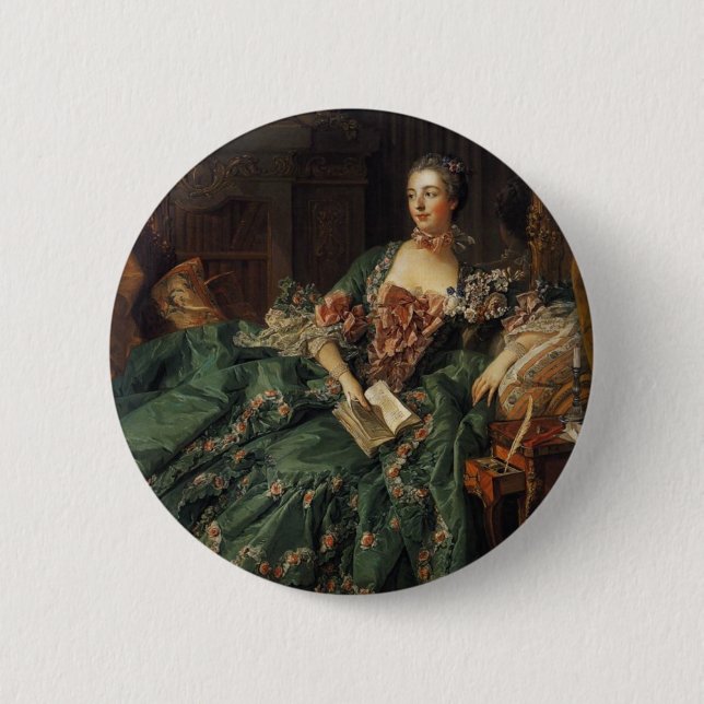 Bóton Redondo 5.08cm Madame de Pompadour (Frente)