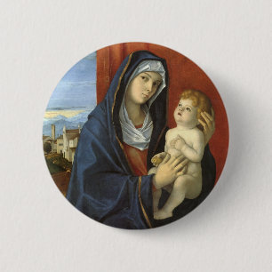 Bóton Redondo 5.08cm Madona e Menino por Giovanni Bellini