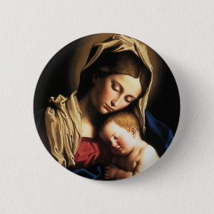 BÓTON REDONDO 5.08CM MADONNA E CRIANÇA