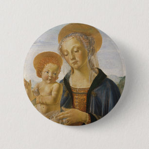 Bóton Redondo 5.08cm Madonna e criança, cerca de 1470