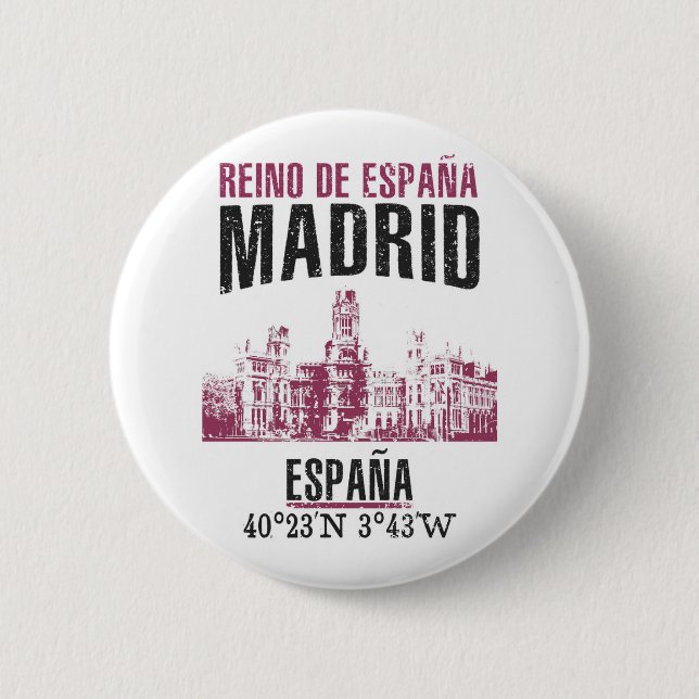 Bóton Redondo 5.08cm Madrid (Frente)