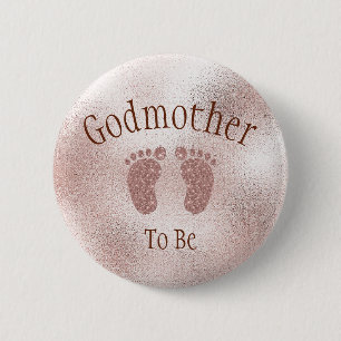 Bóton Redondo 5.08cm Madrinha Para Ser Chá de fraldas Rosa Bebê Febre