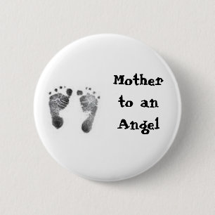 Bóton Redondo 5.08cm Mãe a um botão do anjo