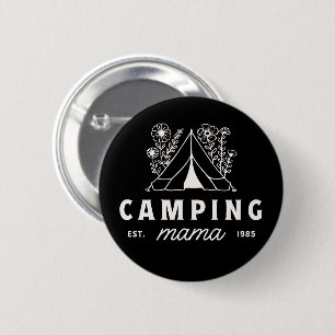 Bóton Redondo 5.08cm Mãe acampando acampamento de verão mãe campista ca